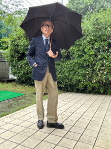 雨の日のジャケットスタイル