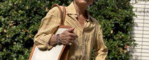 Natural dyeing tea color linen shirt style